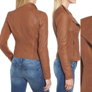 Marc New York Leather Jacket in Whiskey Brown
